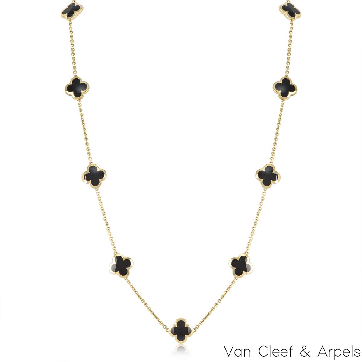 Van Cleef & Arpels VCA Pure Alhambra necklace - Yellow gold, white